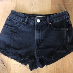 Black Jean shorts